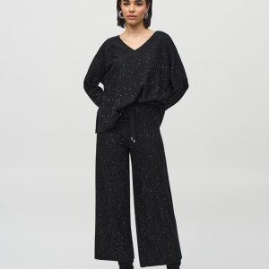 Joseph Ribkoff - Sequin Sweater Knit Culotte